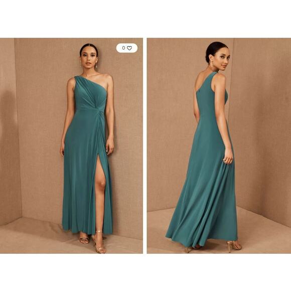 BHLDN Brixen Dress Dark Emerald - Size 16 - Picture 5 of 12